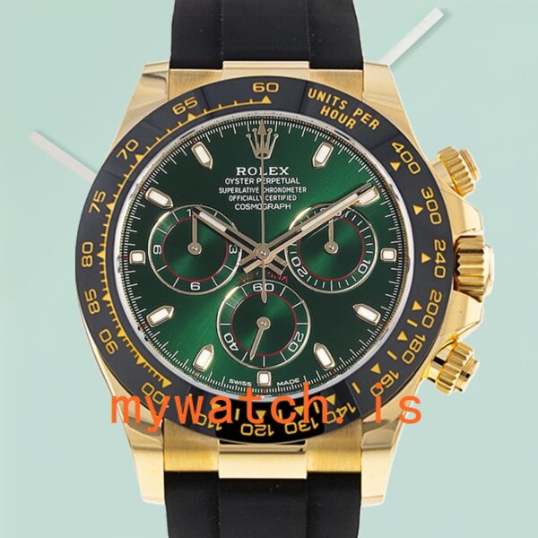 Rolex Daytona 40mm 116518 Mens Gold-tone Green Dial: Genuine vs. Replica