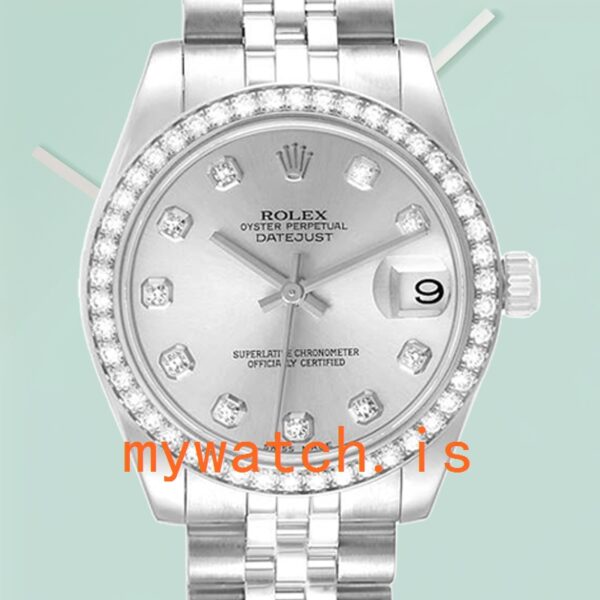 Rolex Datejust 31mm Unisex m178384-0003 Silver Dial Diamond Bezel: Genuine vs. Replica